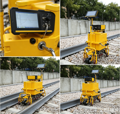 FD-GT-20 lichtgewicht spoor ultrasoon foutdetector 10 kanalen A/B scan WIFI GPS cloud opslag spoorweg spoor fout inspectie trolley