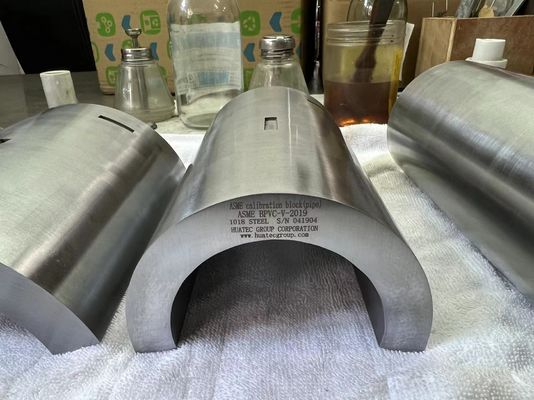 ASME BPVC-V-2015 Pipe Type Ultrasonic Calibration Block for NDT Inspection