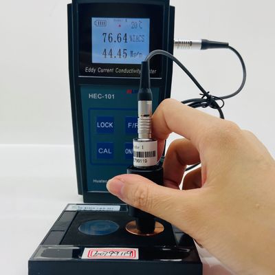 HEC-101 60KHz Eddy Current Electrical Conductivity Tester % IACS MS/m Dual Unit Auto Temperature Compensation Aluminium Copper Alloy Conductivity Meter