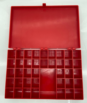 Rood loodnummer doos loodmarker doos accessoires voor röntgenfoutdetector