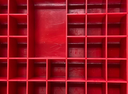Rood loodnummer doos loodmarker doos accessoires voor röntgenfoutdetector
