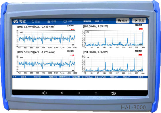 HAL-3000 draagbare industriële akoestische emissiepijplijnlekdetector met FFT-spectrumanalyse