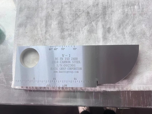 koolstofstaal IIW V1 Kalibratieblok Nederlandse test