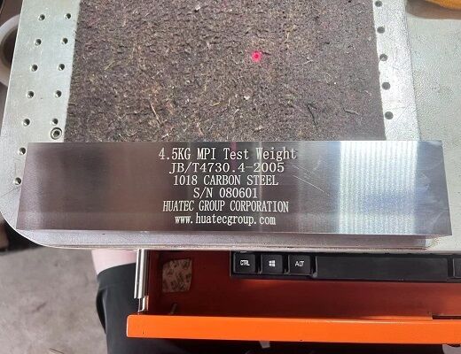4.5 kg MPI Testgewicht 45N Magnetische deeltjesinspectie Lifting Force Test Block 1018 Carbon Steel Voor AC Magnetic Yoke Kalibratie