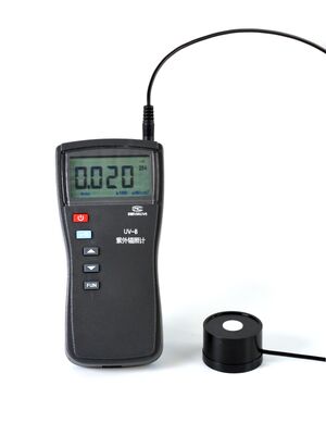 UV-B Industriële UV-lichtintensiteitsmeter 0,1~200000μW/cm2 UV254 UV297 Probe UV-bestralingsmeter