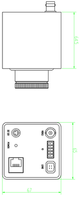 HIR-6R Vaste warmtebeeldcamera met hoge resolutie Automatische temperatuurcorrectie Multi-palet Online industriële temperatuurdetectiecamera