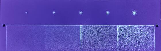 Type 2 DPI Penetrant Reference Block Stainless Steel Nickel Chromium Coated Star Defects Test Block