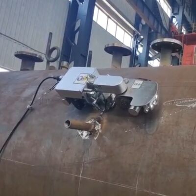 Magnetic Creep Corrosion Thickness Measurement System with Two-Wheel Magnetic Crawler